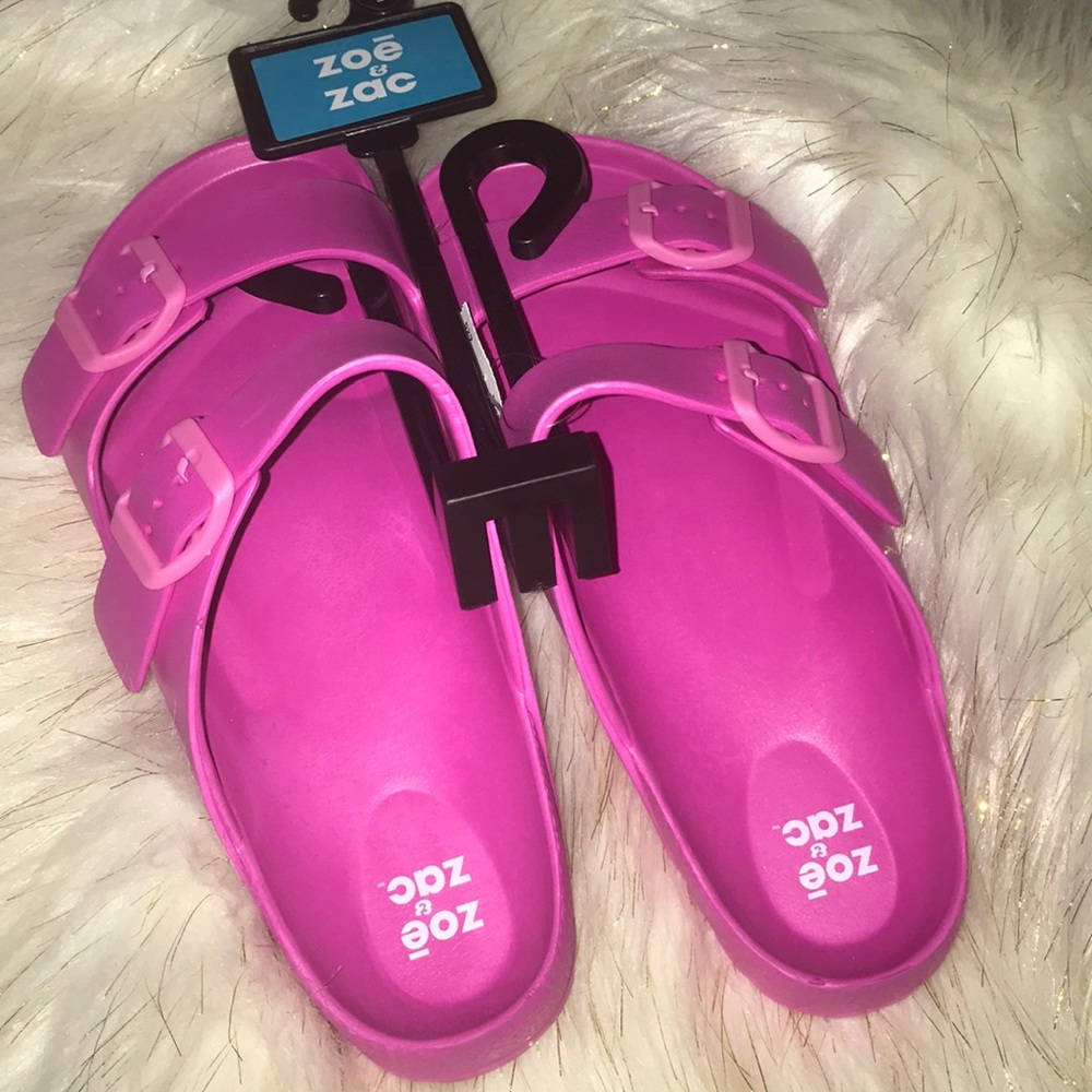 Zoe and Zac birk shoes hot pink slides 6 new